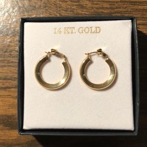 14K gold hoop earrings!